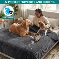 PetAmi, couverture chat lit, douceur sherpa pour des siestes confortables.