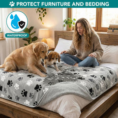 PetAmi: couverture reversible sherpa pour chaleur et confort