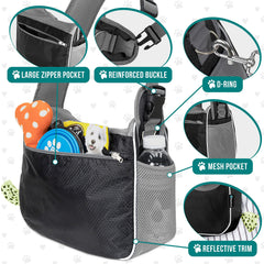PetAmi sac porte-crossbody avec maillage d’aération pour une meilleure circulation d’air.