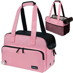 Sac PetAmi porte-petit chien rose, pratique pour déplacements quotidiens