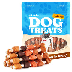 Friandises Petasty Dog Kabobs mult saveurs, parfaites pour récompenser l'entraînement.