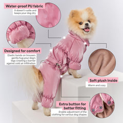 Manteau PETBARONET pour chienne, couverture ventre complète pour plus de chaleur.