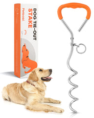 Petbobi piquet chien 16 pouces assure un ancrage fiable dans le jardin.