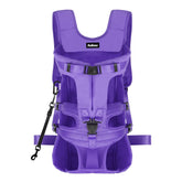 PetBonus sac-portage chien avant violet, port pratique pour promenades sécurisées.