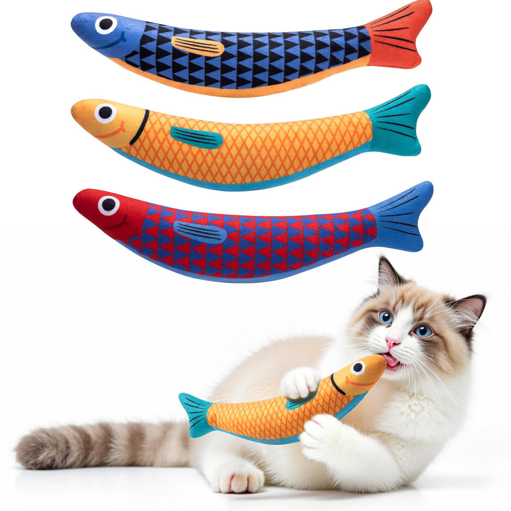 Jouet Poisson PetBusy avec crissement pour capter l’attention et stimuler le jeu.