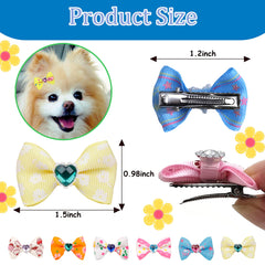 Pinces cheveux Petbuy multicolores avec rhinestones, look ludique.