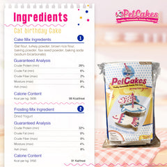 PetCakes gâteau-chat ingrédients biologiques pour saveur naturelle