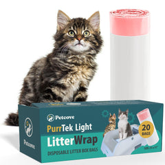 Sacs PurrTek Light avec ajustement précis pour litière automatique, sans gaspillage.