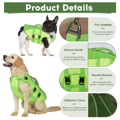 PETDSH gilet-natation-chien-bleu rend l’animal plus visible même à distance.