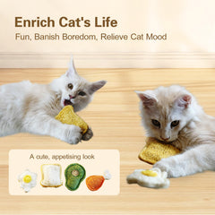 Petelligent Loofah Chew avec herbe à chat et SilverVine – attirer les chats et le jeu.
