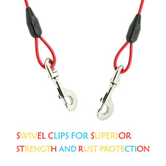 Attaches anti-rouille Petest en bout du câble pour fixation fiable.