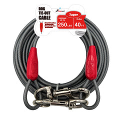 Petest câble d'attache 40 ft pour grands chiens et espaces extérieurs.