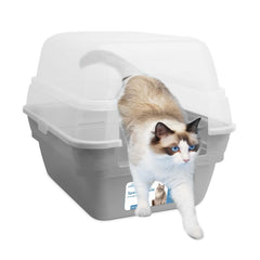 Petfamily bac-litiere-chat-grand-pliant: espace généreux pour chats et rangement facilité.