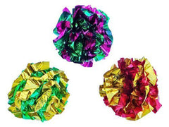 PETFAVORITES balle crinkle vert-or — couleurs vives pour jeux dynamiques.