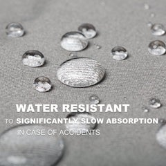 Housse respirante et imperméable facilitant le nettoyage et le confort.