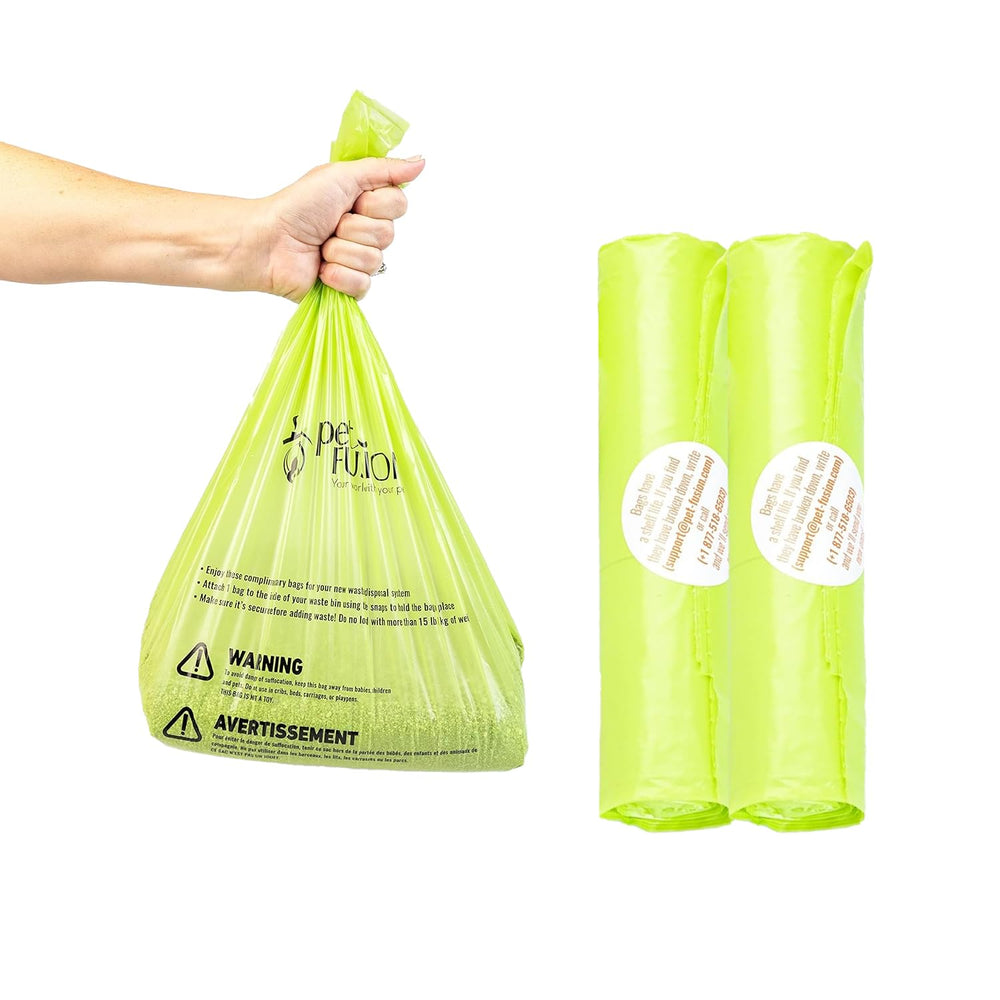 Sac PetFusion portable pour déchets de litière, facilité de transport entre boîtes.