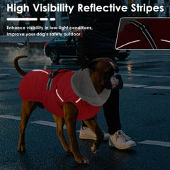 Petglad manteau chien bandes réfléchissantes et ouverture harnais