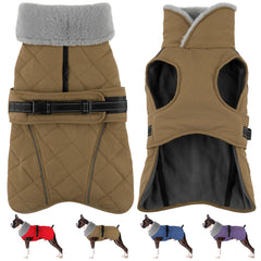 Petglad manteau imperméable khaki sur chien sous pluie légère