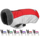 Manteau Petglad imperméable rouge, vue avant pour sorties neige.
