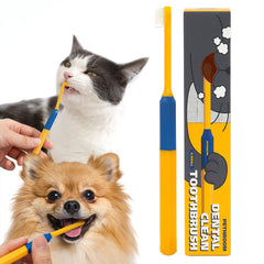 Brosse dentaire PETHROOM pour chat avec poignée ergonomique.