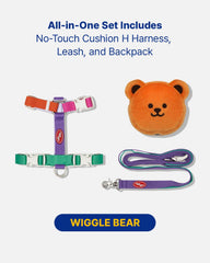 PETHROOM Wiggle mini sac à dos chien, pratique pour friandises et essentiels.