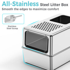 Petinstinct inox surface-lisse facilite nettoyage et reduit les odeurs.
