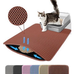 Tapis Petinstinct extralarge devant la litière capture les débris de litière.