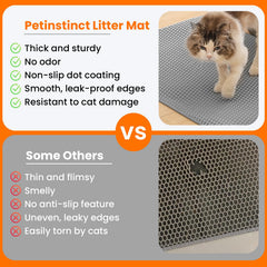 Tapis Petinstinct gris, nettoyage facile après usage, retirez et rincez rapidement.