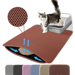 Petinstinct tapis-litiere chat prevention eparpillement: retient les grains près de la litière.
