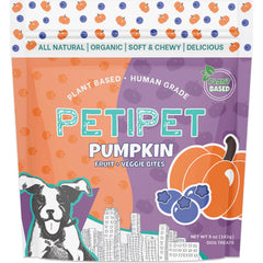 Friandises Petipet citrouille et pomme, texture tendre idéale pour chiens sensibles