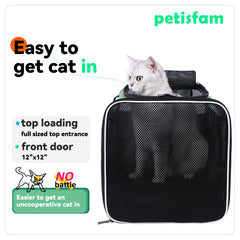 Porteur petisfam pour chat moyen offrant espace et aération