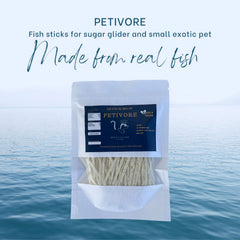 PETIVORE friandise-poisson-exotique, snack appétissant pour animaux miniatures.