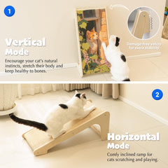 PETKARAY rampe-griffes en forme-L en sisal, solution pour le griffage.