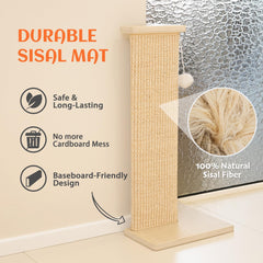 PETKARAY sisal-naturel, surface naturelle attirant les griffes et stimulant l activité