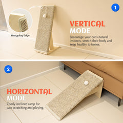 Tapis sisal remplaçable PETKARAY, griffure durable et nettoyage facile.