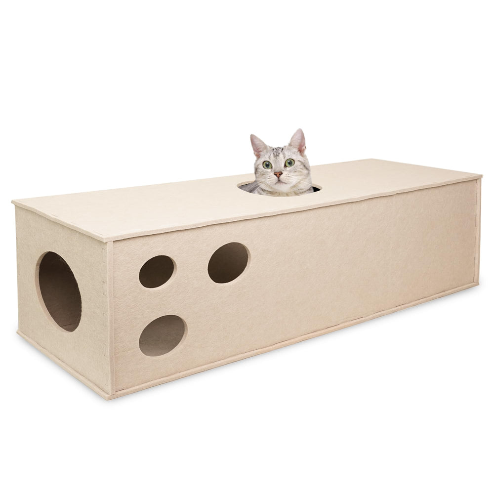 PETKARAY tunnel-chat-original, refuge discret pour exploration des chats.