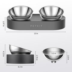 PETKIT bol élevé avec angle 15° facilitant l’accès à la nourriture
