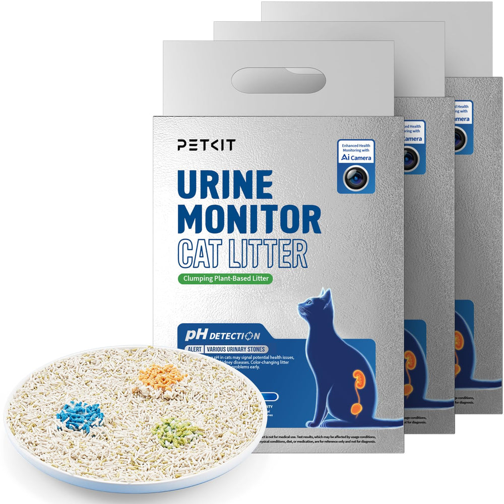 PETKIT litiere surveillance urine: detection de pH par couleur et surveillance du bien etre