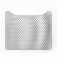 Tapis PETKIT antidérapant pour bac à litière, retient les grains et évite les glissements.