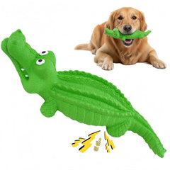 PETKN jouet alligator durable en caoutchouc protège les dents lors des mordilages.