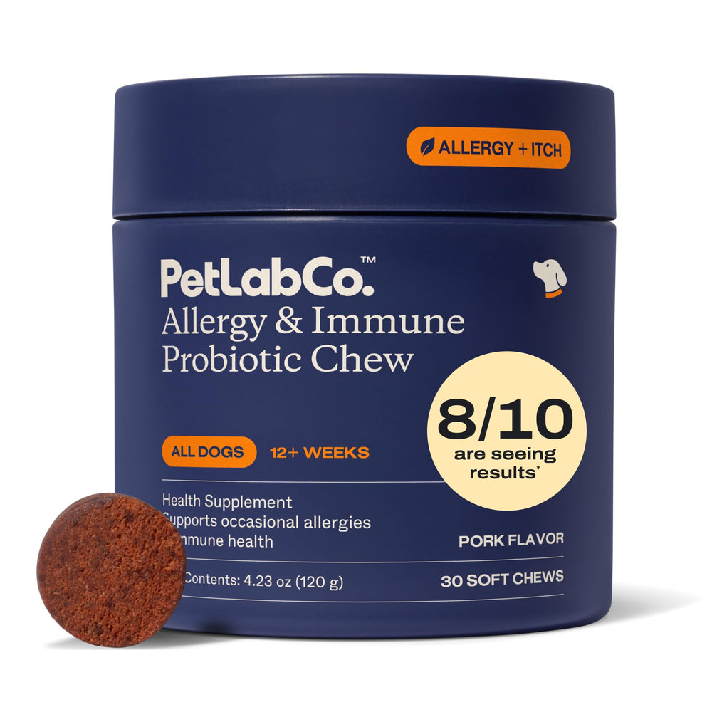 PetLab Co. Probiotiques allergie chien – soutien immunitaire potentiel et bouchées savoureuses
