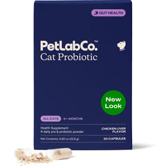 PetLab Co Probiotiques chat – bouteille, soutien digestif potentiel.