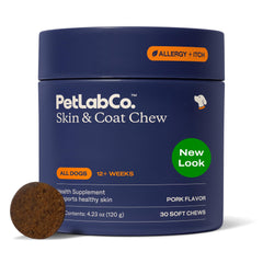 PetLab Co friandise peau et pelage emballage variable prêt à l'emploi.