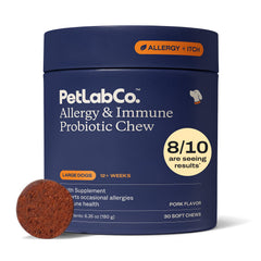 PetLab Co Probiotiques chien – soutien allergies saison et digestion.