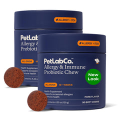 PetLab Co Probiotiques chiens – flacon – soutient équilibre intestinal et immunité.