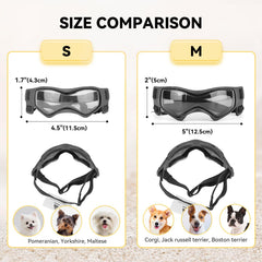 PETLESO lunettes chien petit protection UV contre poussière.