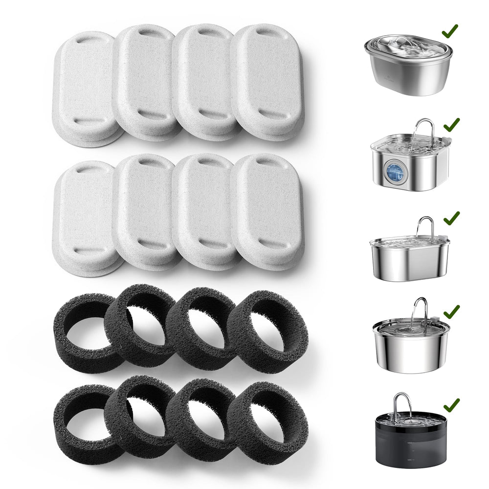 PETLIBRO filtre pour fontaine acier inox, eau plus propre et hydratation pour chats.