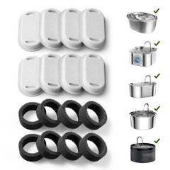 PETLIBRO filtre pour fontaine acier inox, eau plus propre et hydratation pour chats.