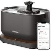 Fontaine PETLIBRO pour chat avec plateau inox et eau fraîche, nettoyage facilité.