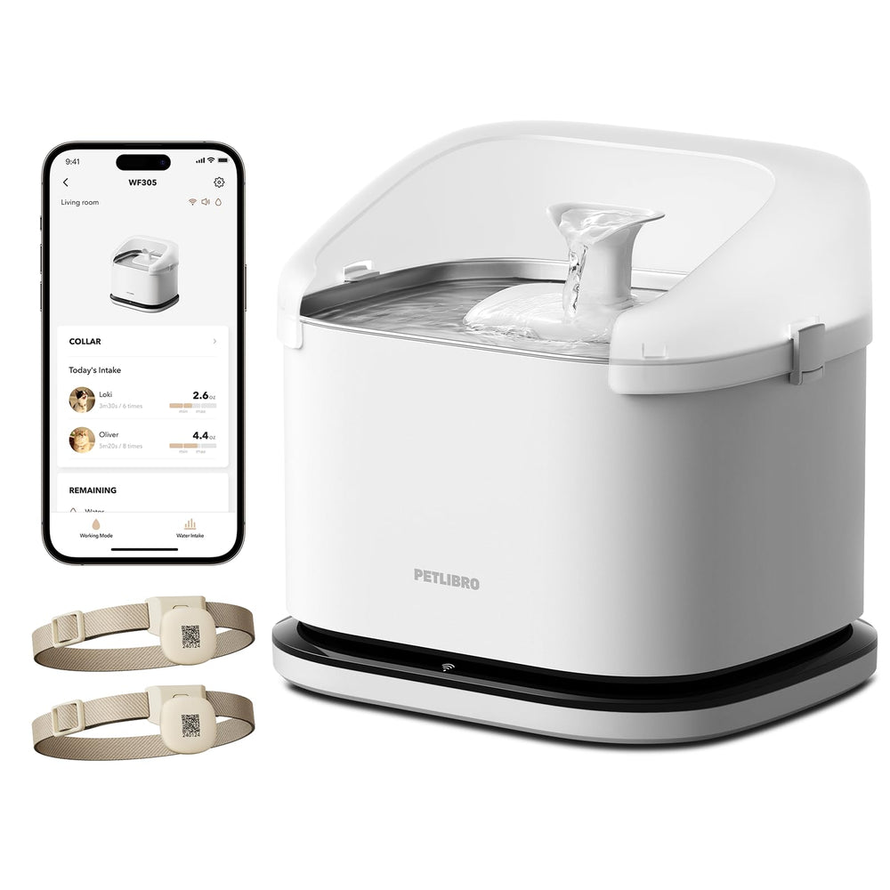 PETLIBRO fontaine chat RFID identifiant chaque animal pour hydratation personnalisée.